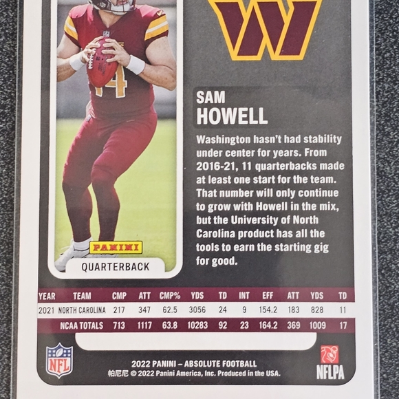 Sam Howell Rookie Cards - Picture 6 of 14